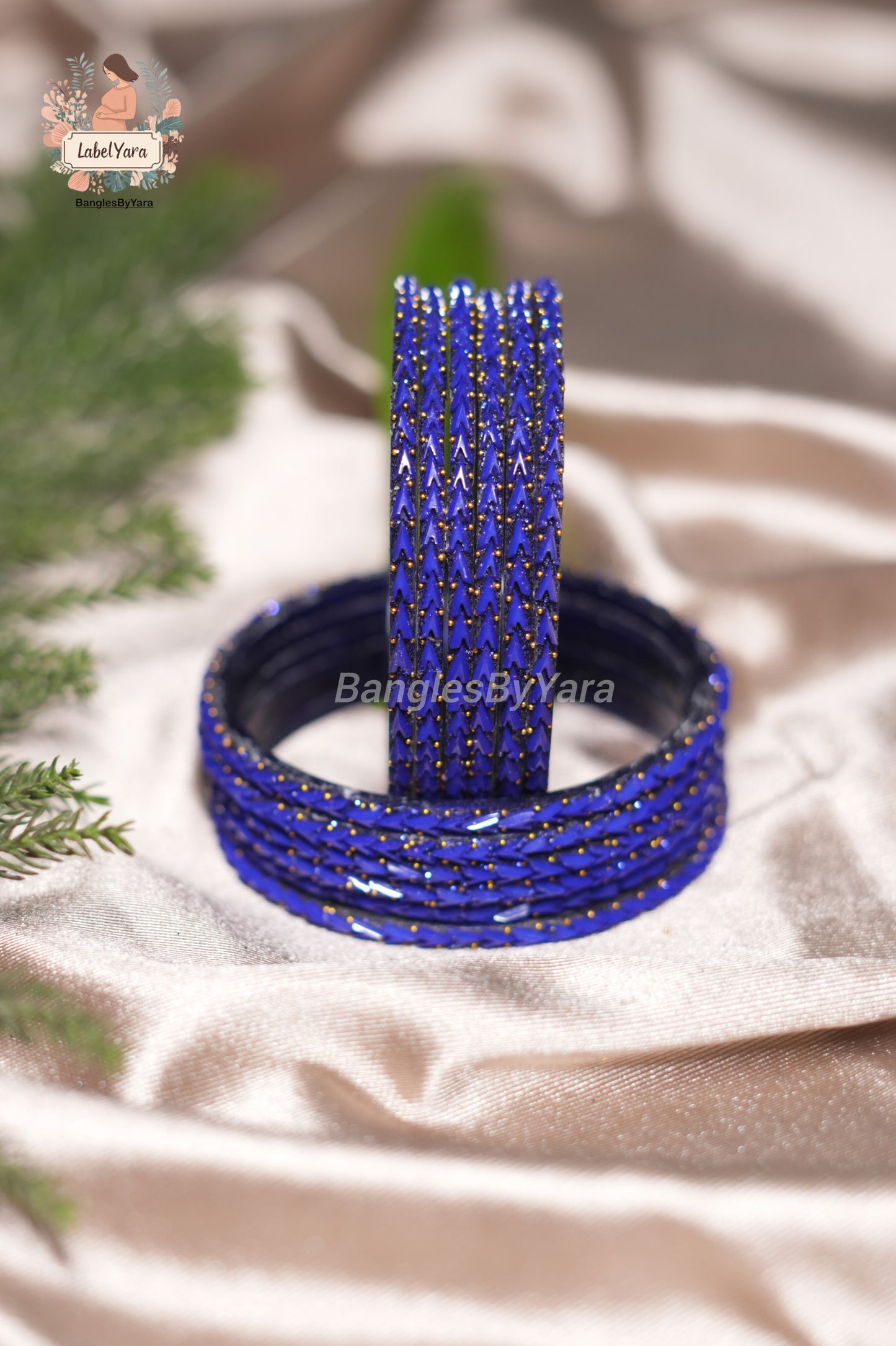 Lavazza Premium Glitter Crystal Glass Bangles