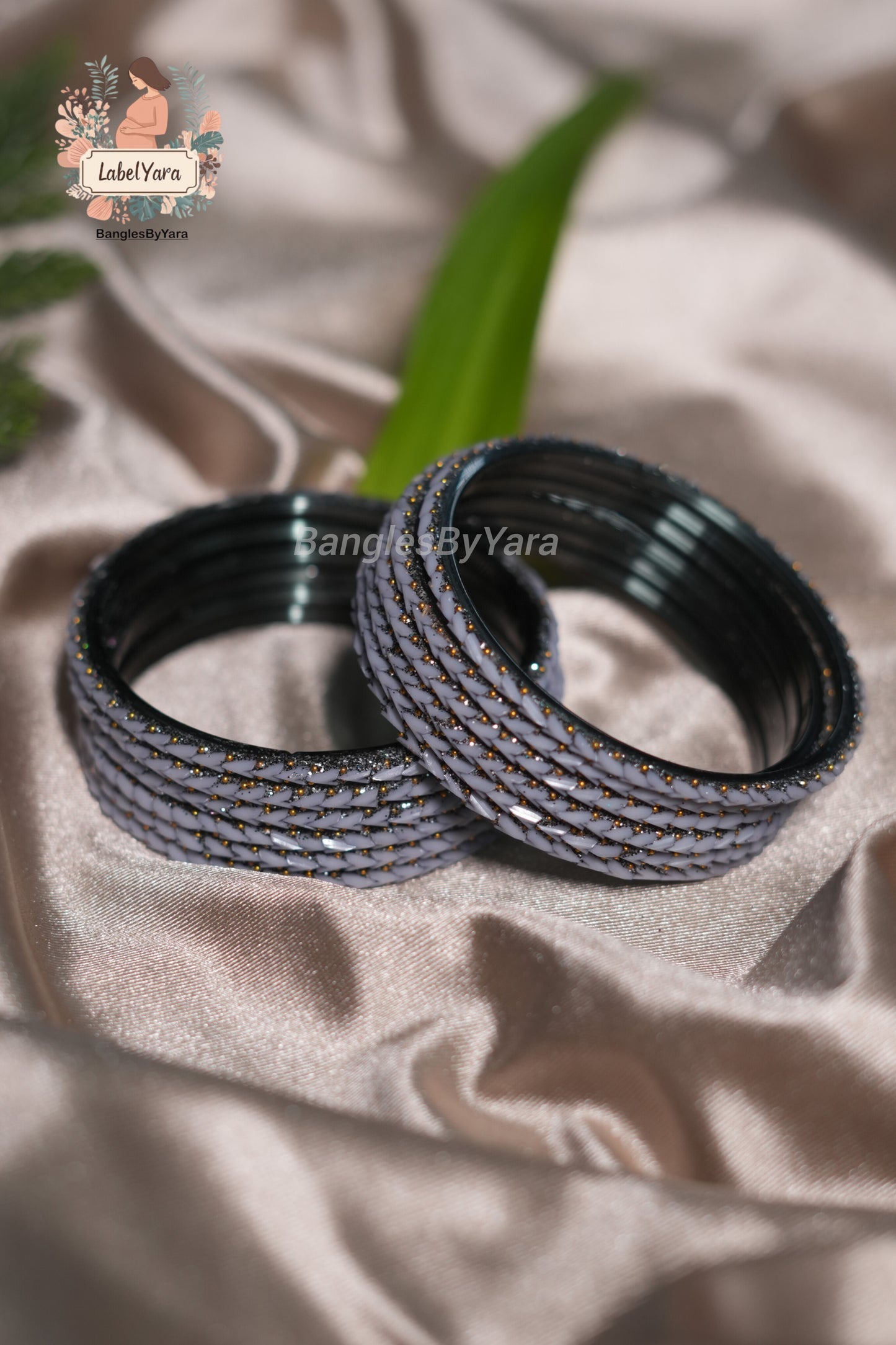 Lavazza Premium Glitter Crystal Glass Bangles