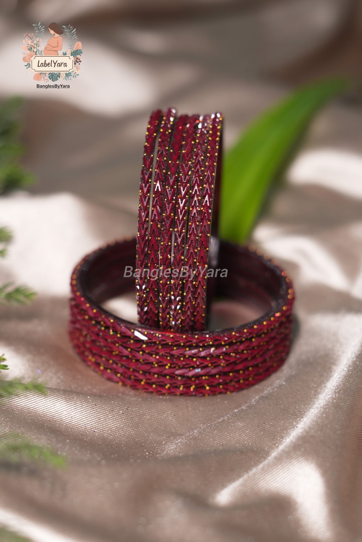 Lavazza Premium Glitter Crystal Glass Bangles