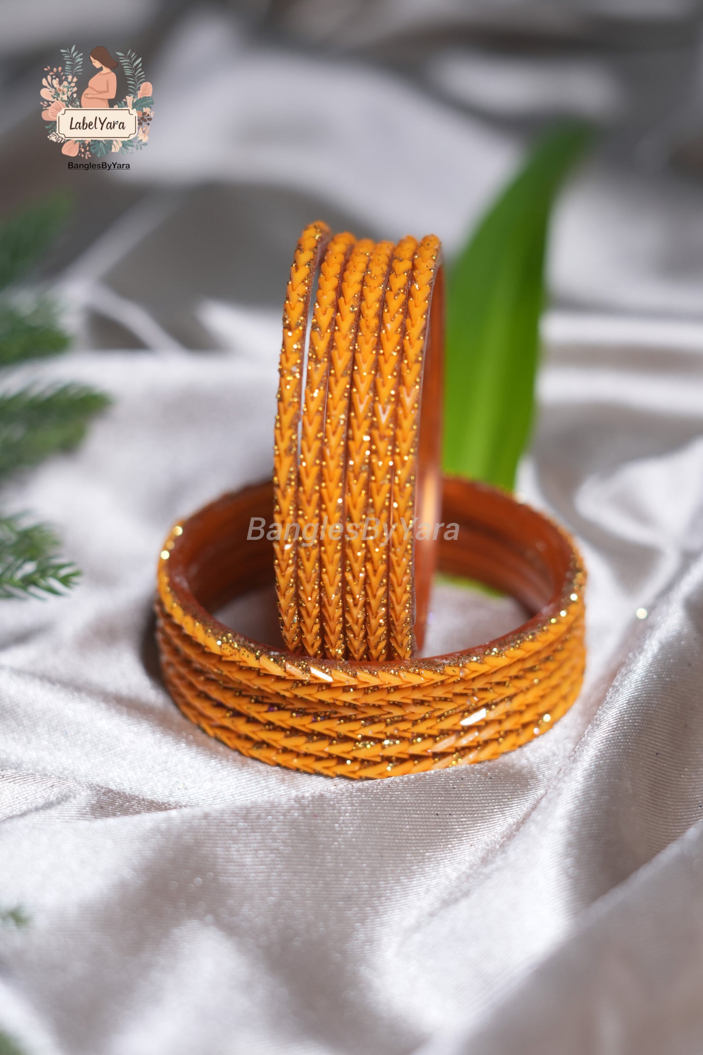 Lavazza Premium Glitter Crystal Glass Bangles