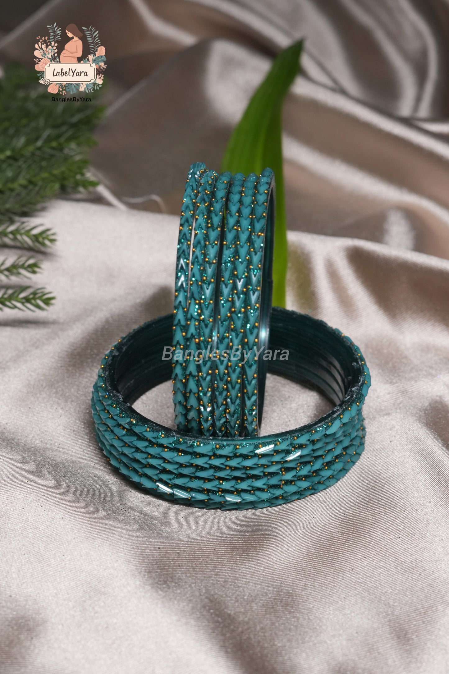 Lavazza Premium Glitter Crystal Glass Bangles
