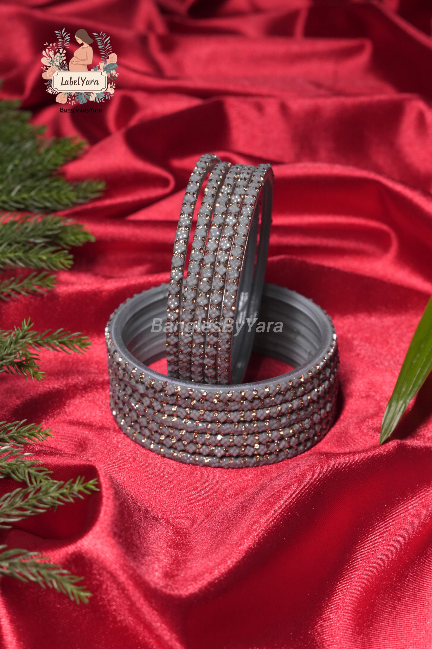 Flora Design - Crystal Glass Bangles