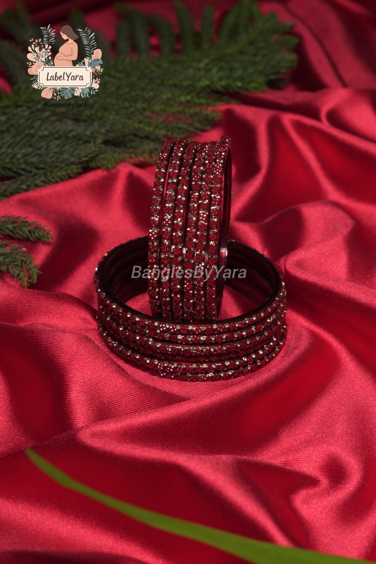 Flora Design - Crystal Glass Bangles