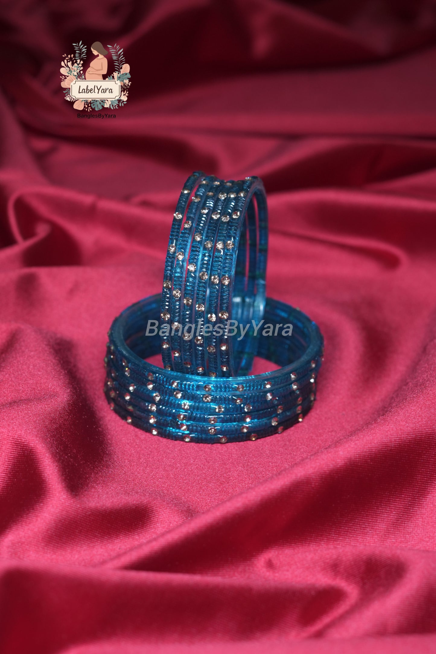 Stone - Crystal Glass Bangles