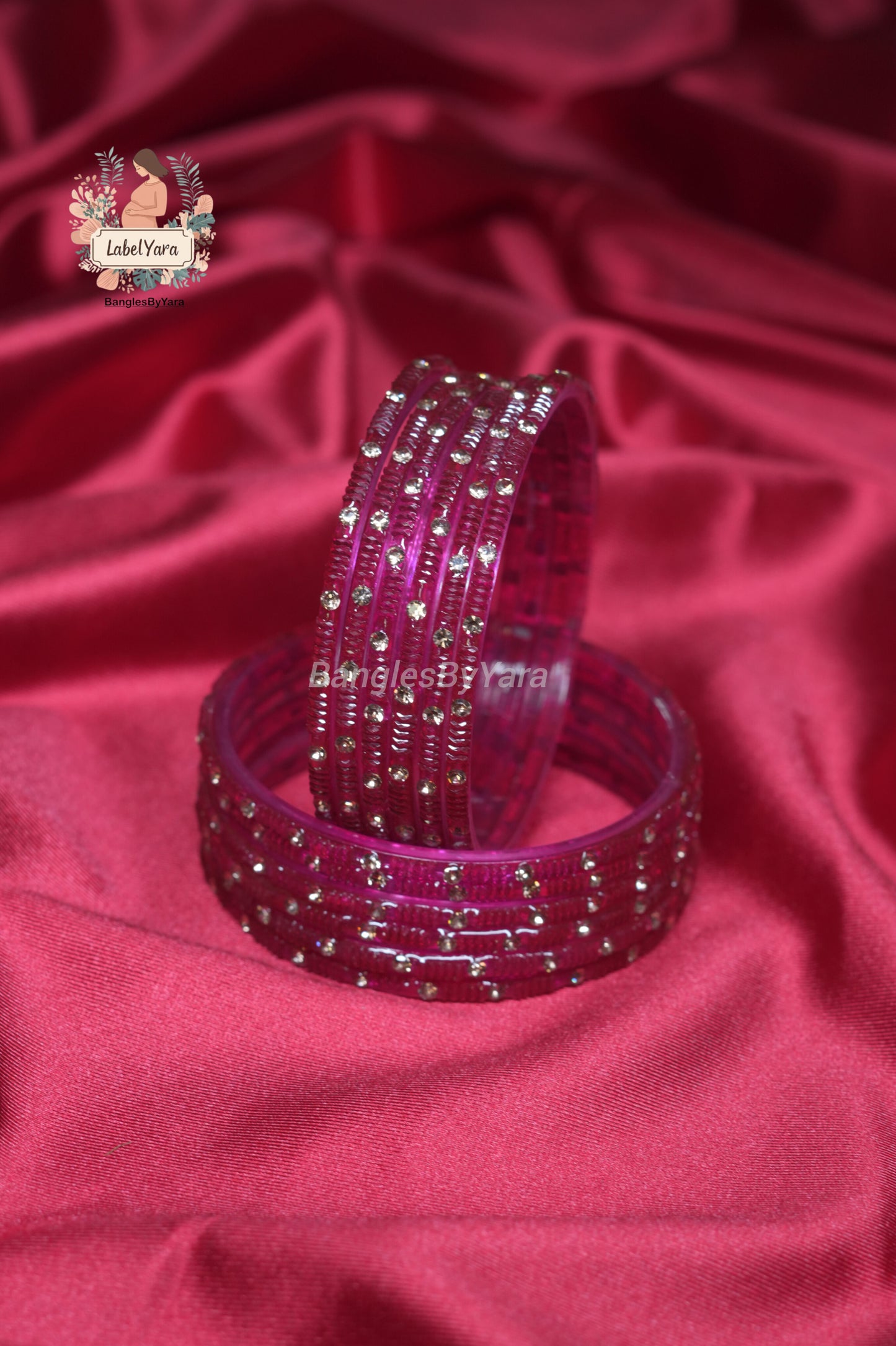 Stone - Crystal Glass Bangles