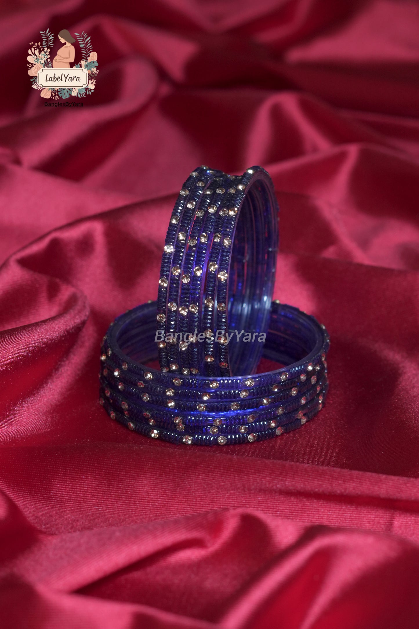Stone - Crystal Glass Bangles