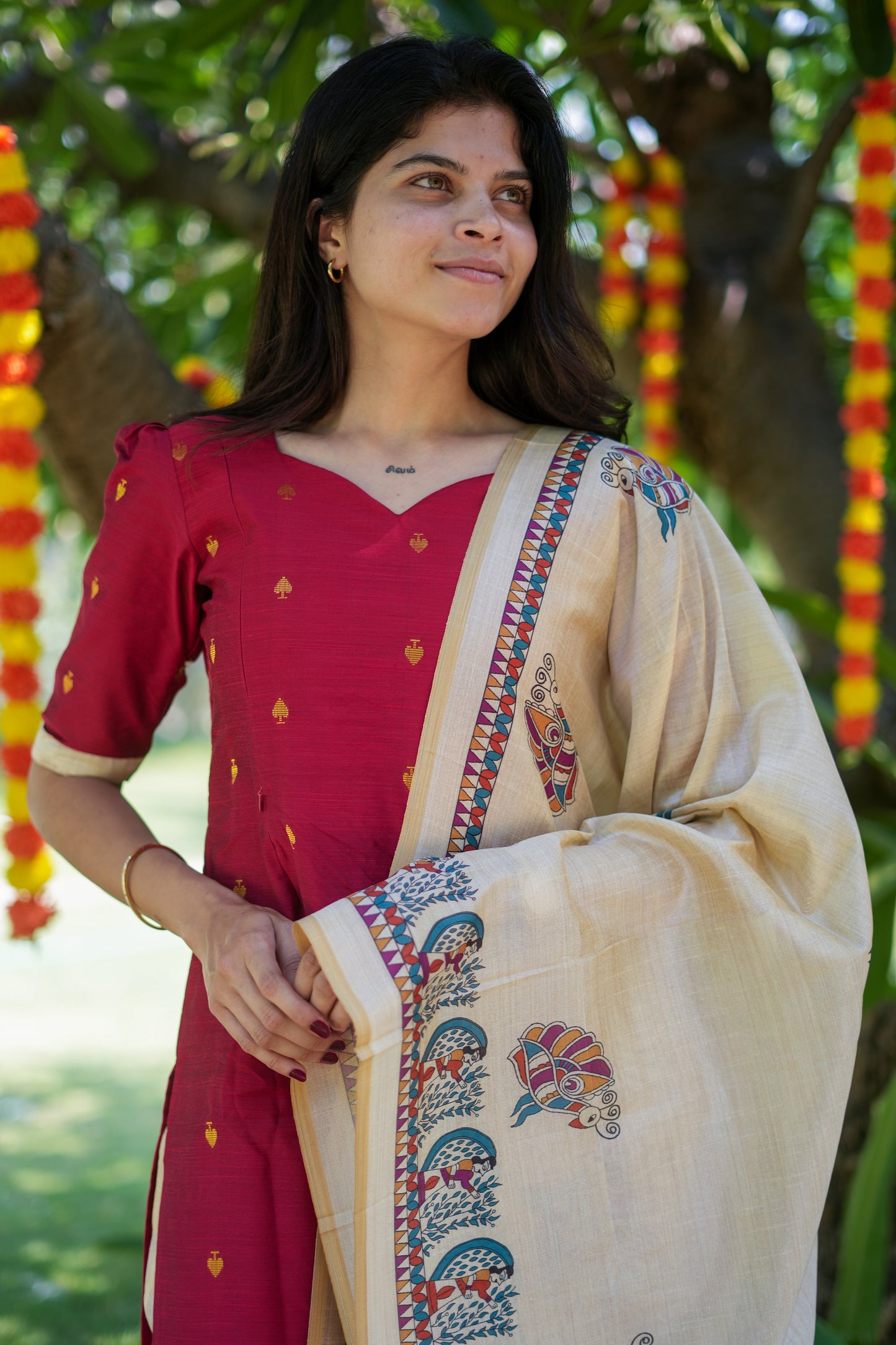Lotus Maternity Kurti ( 3-Piece Set)