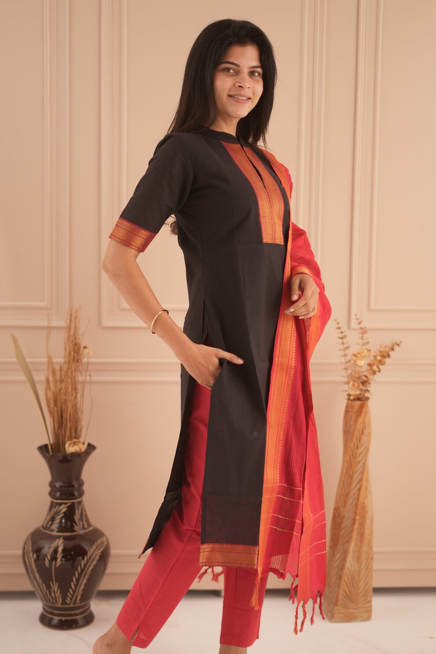 Malar Maternity Kurti ( 3-Piece Set)
