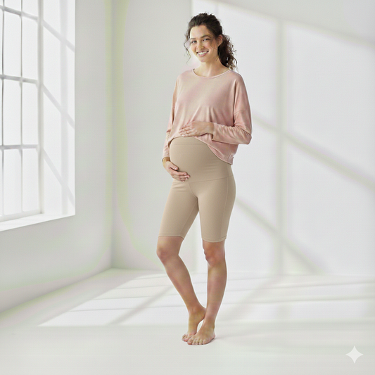 Maternity Shorts - Beige