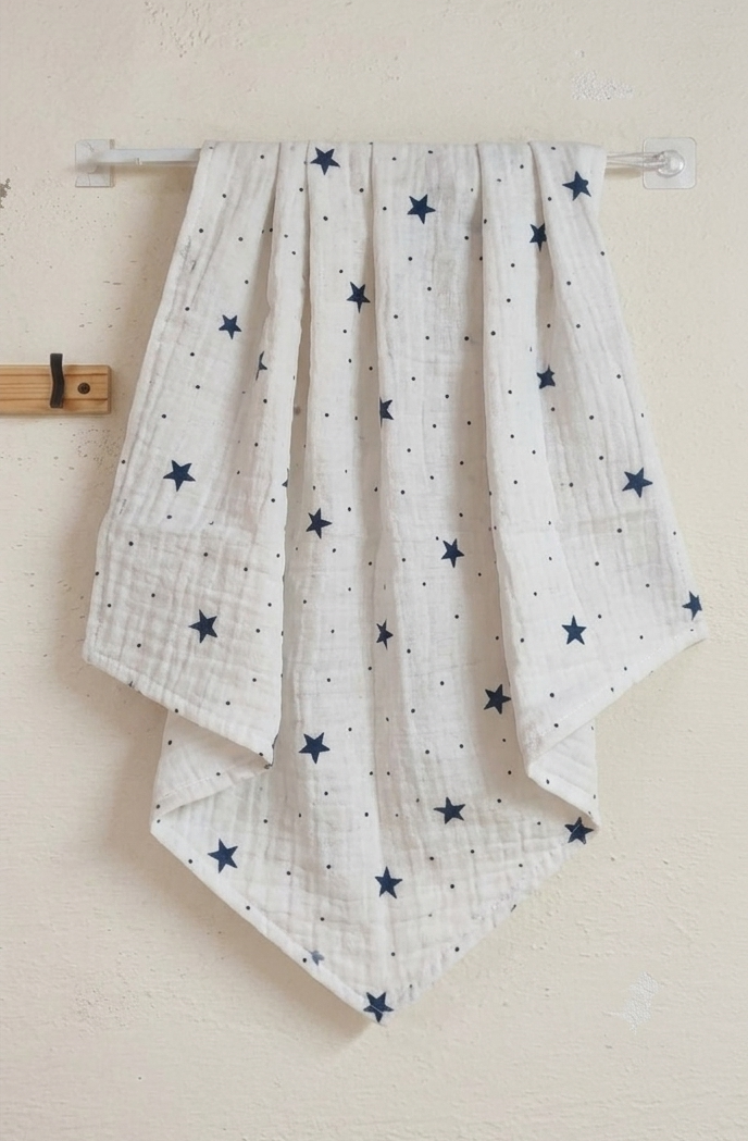Star Muslin Baby Towel