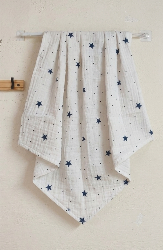 Star Muslin Baby Towel