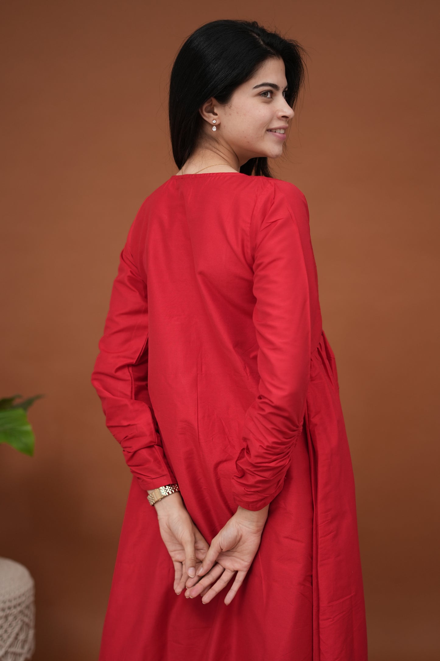 Luna Maternity Semi Silk Kurti ( 2 -Piece Set)