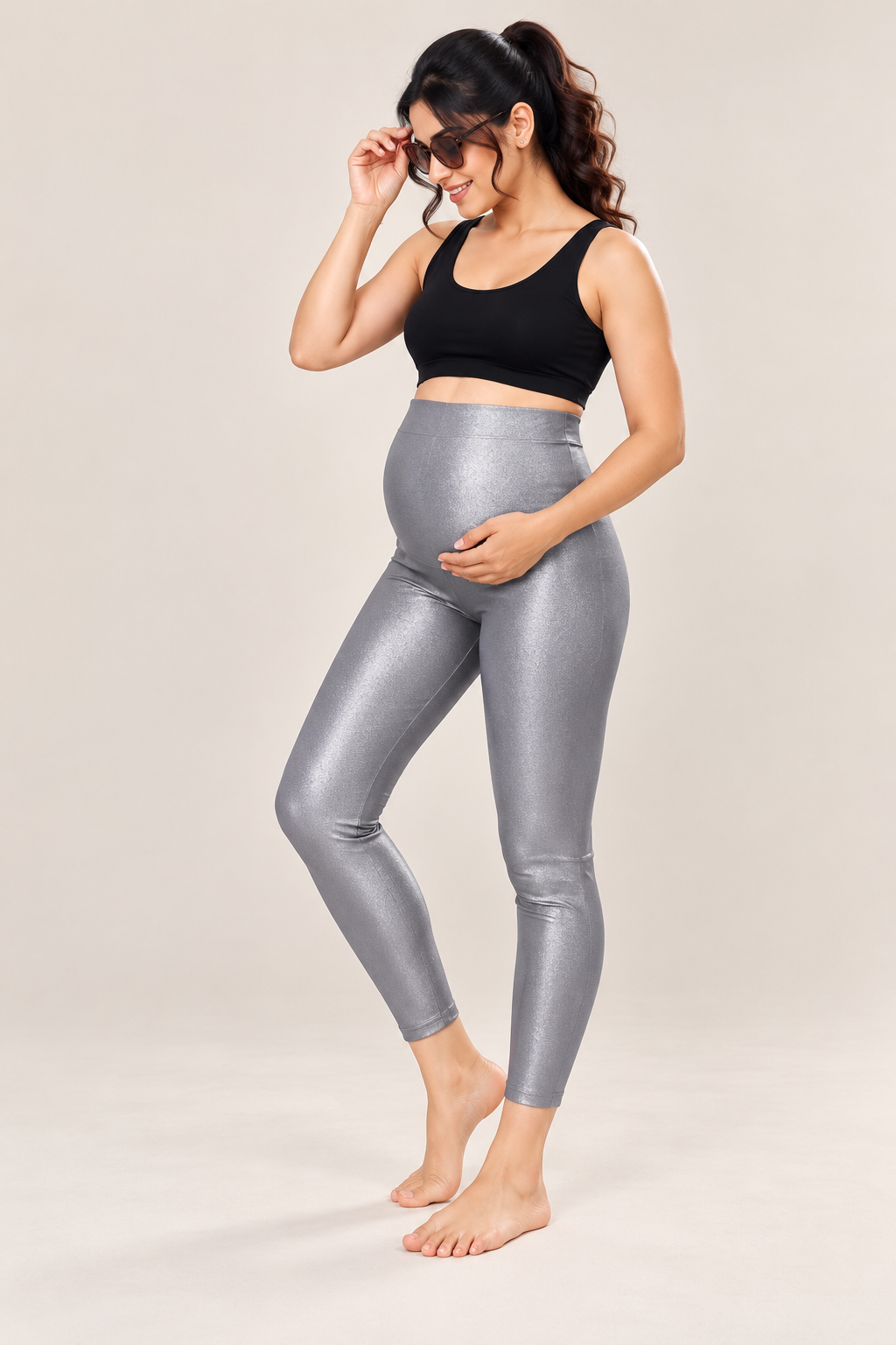 Maternity Shimmer Pant - Dark Grey