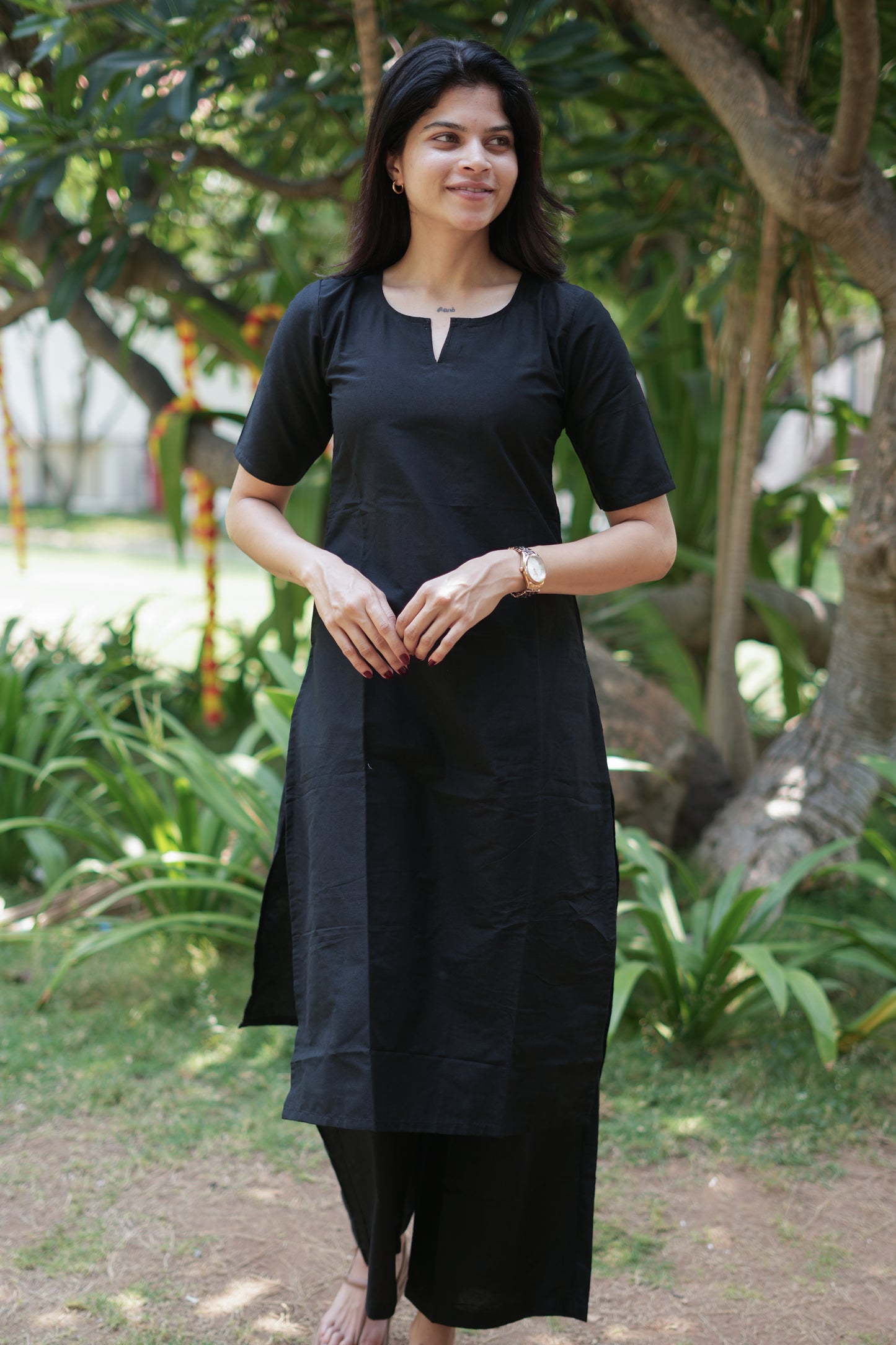 Teddi Maternity Semi Silk Kurti ( 3-Piece Set)