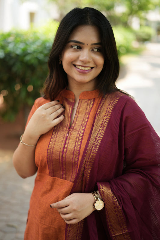 Valli Maternity Kurti ( 3-Piece Set)