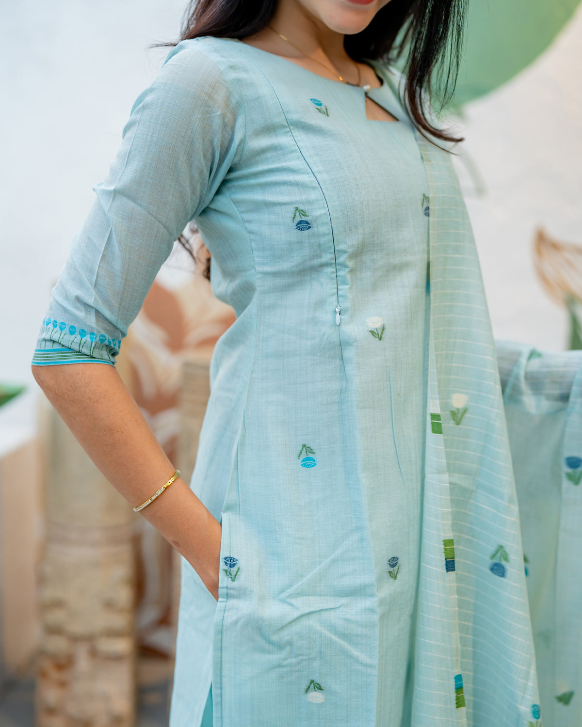 Mathi Maternity Kurti ( 3-Piece Set)