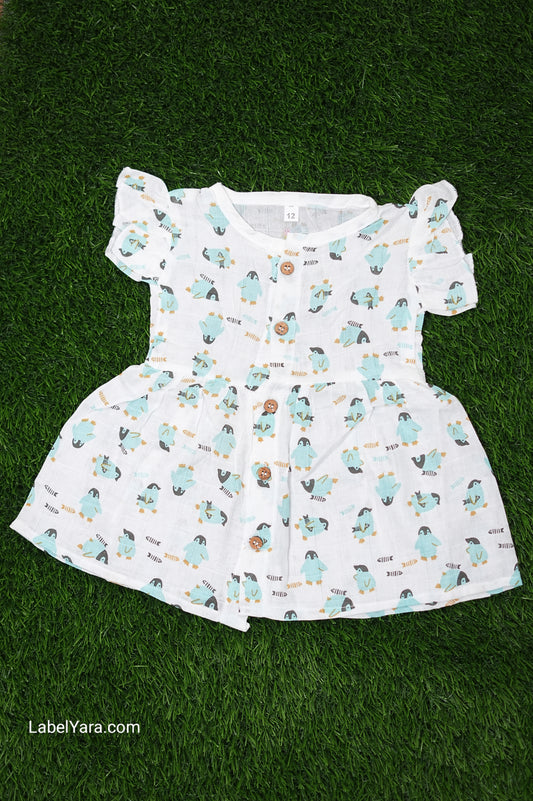 Baby - Penguin Muslin Frock
