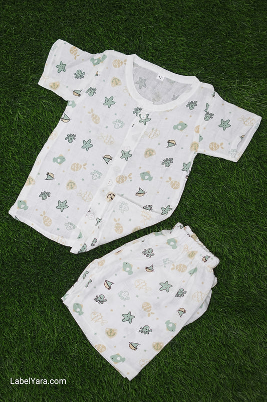 Baby - Sea Muslin Co-ord set