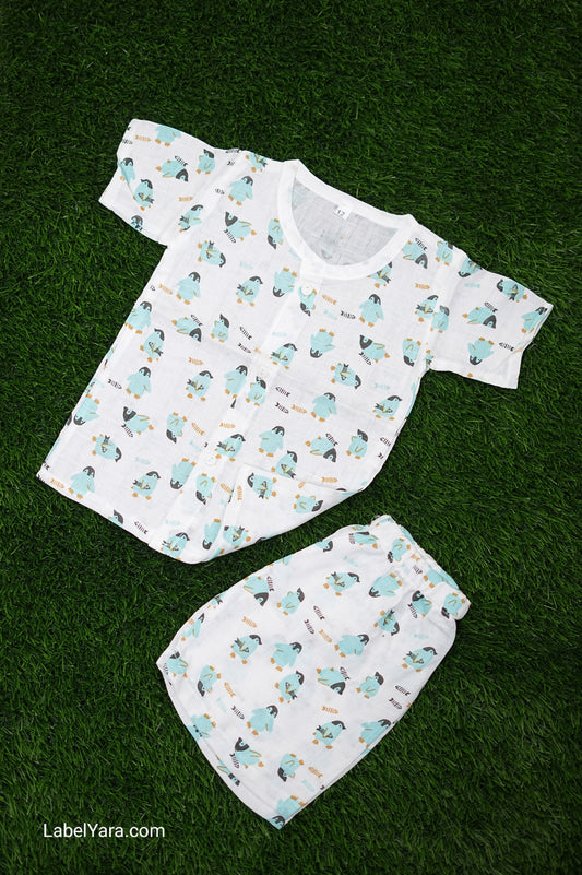 Baby - Penguin Muslin Co-ord set