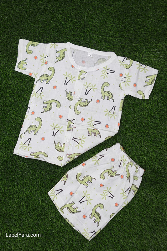 Baby - Dino Muslin Co-ord set