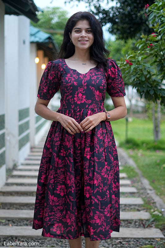 BlackFlora - CottonZipKurti