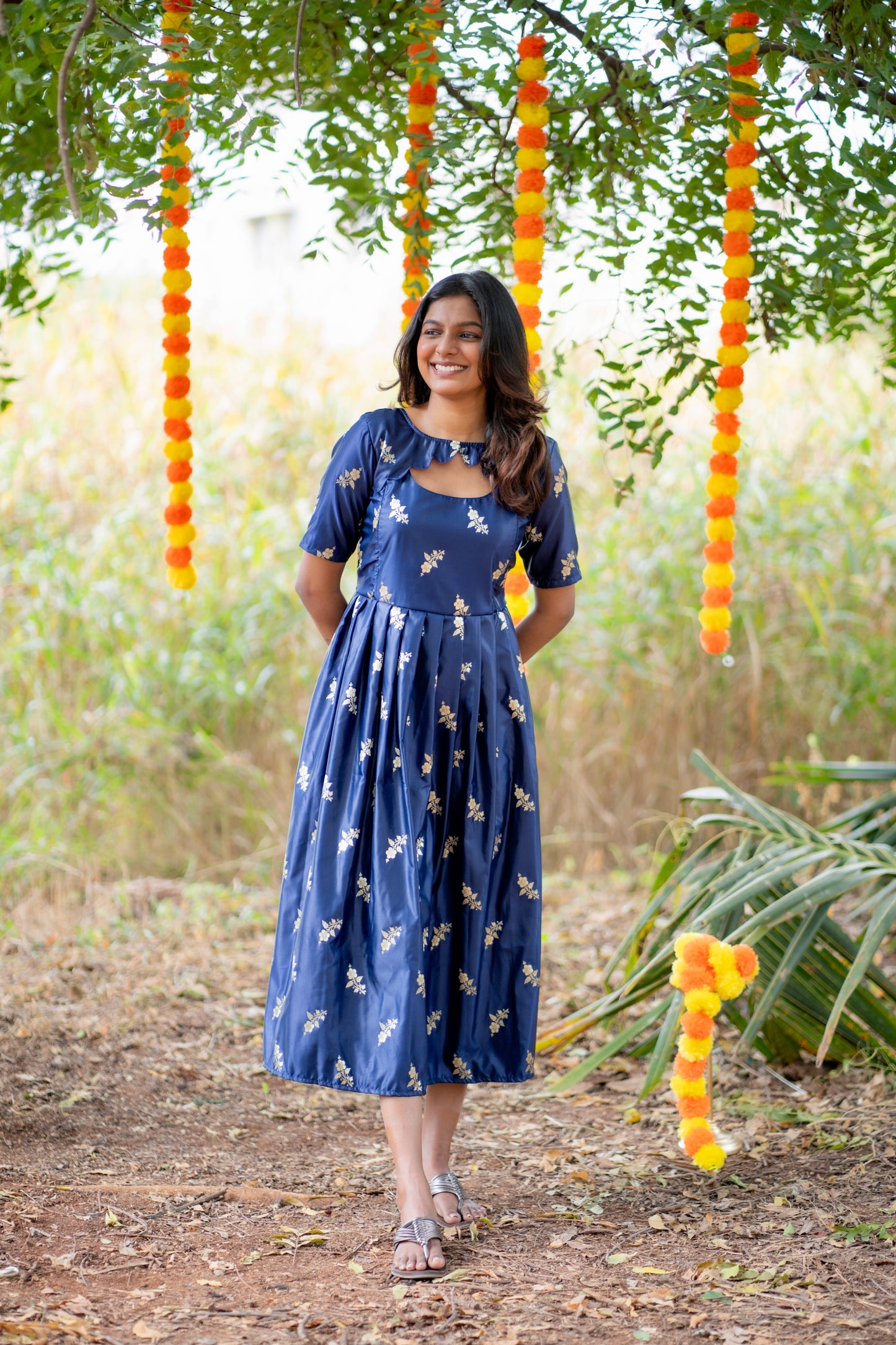 Aditi - Banarasi Silk Fabric ( Maternity Dress )