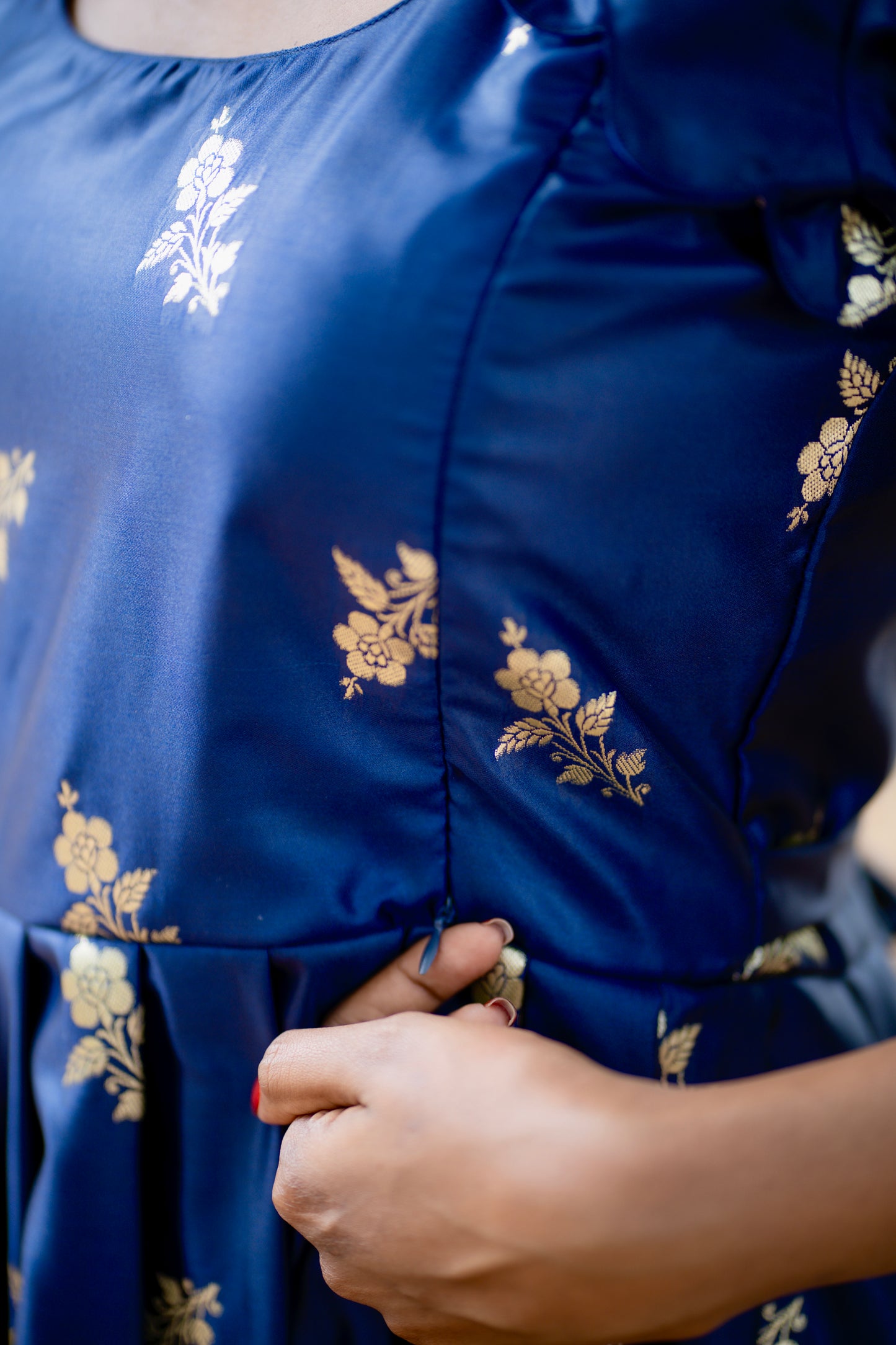 Aditi - Banarasi Silk Fabric ( Maternity Dress )