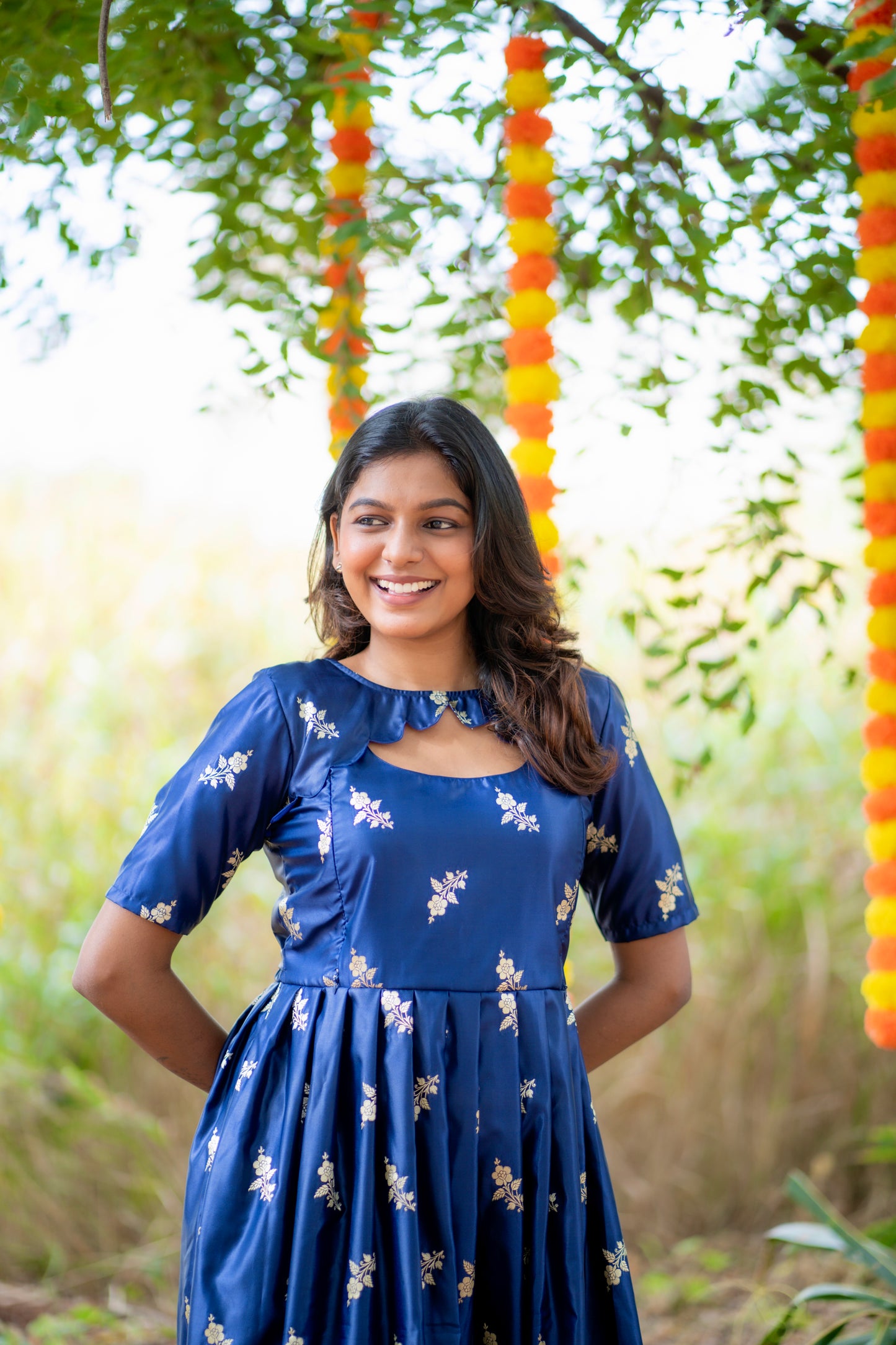 Aditi - Banarasi Silk Fabric ( Maternity Dress )