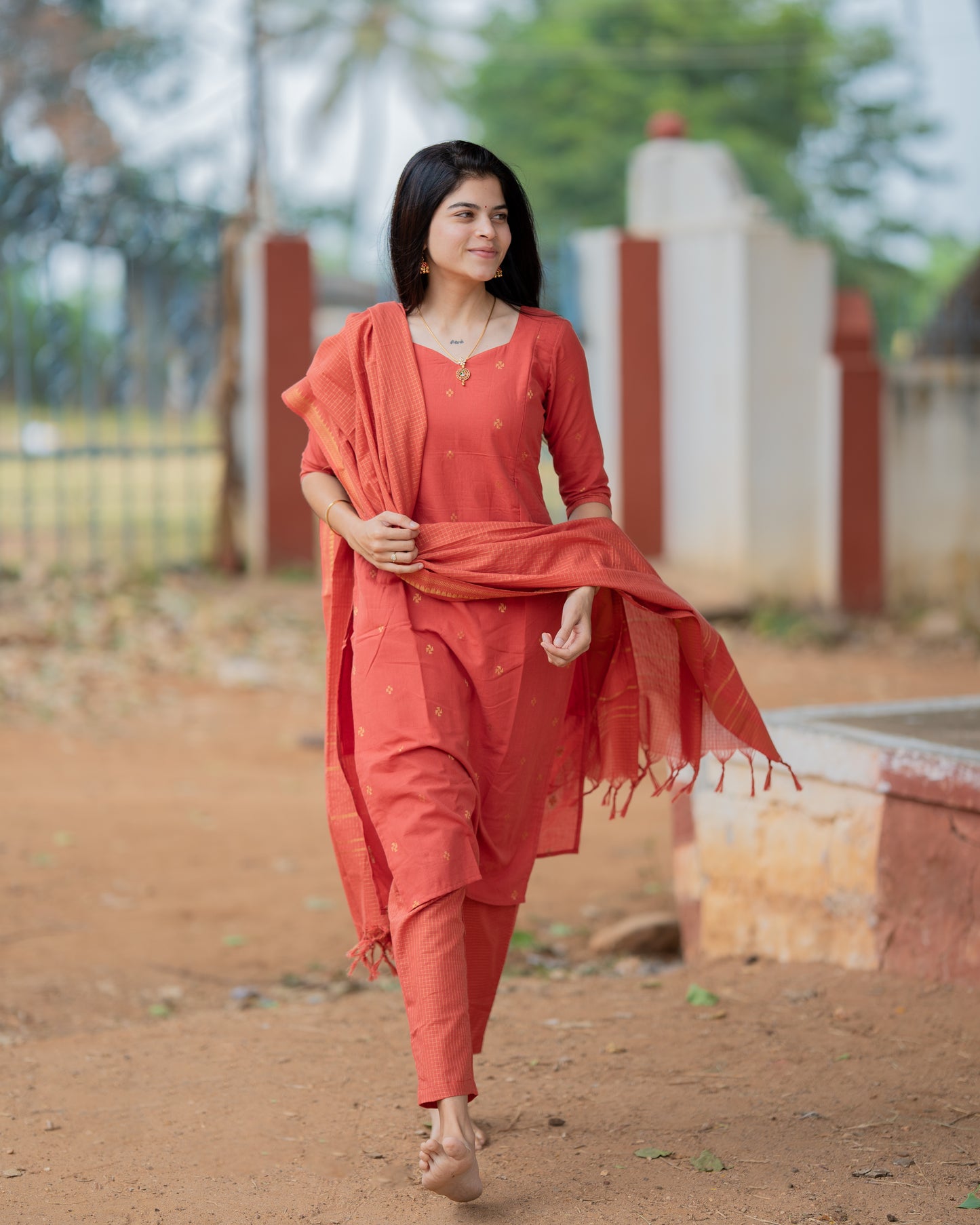 Valli Maternity Kurti ( 3-Piece Set)