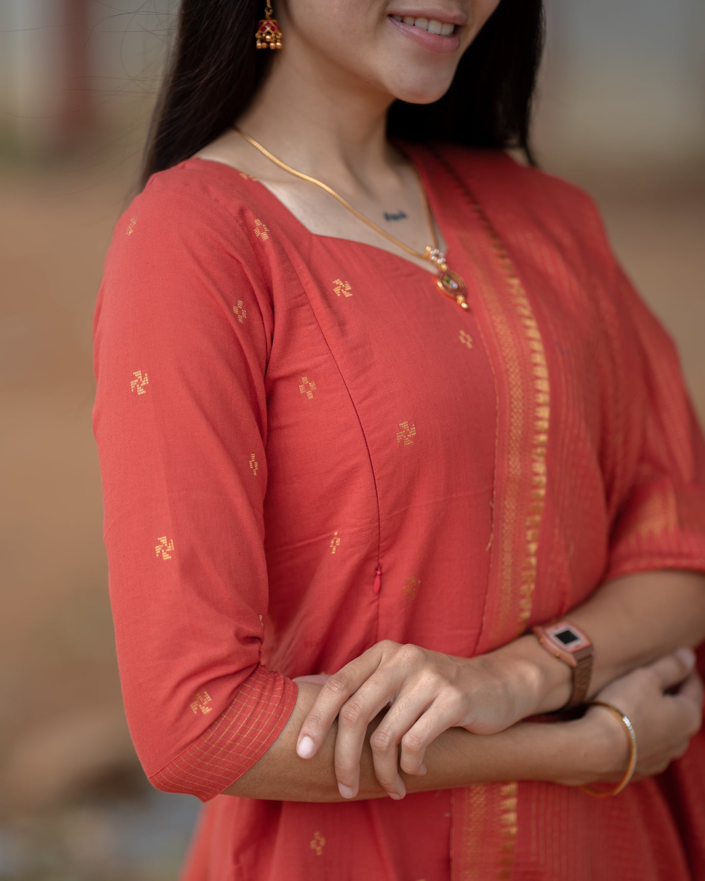 Valli Maternity Kurti ( 3-Piece Set)