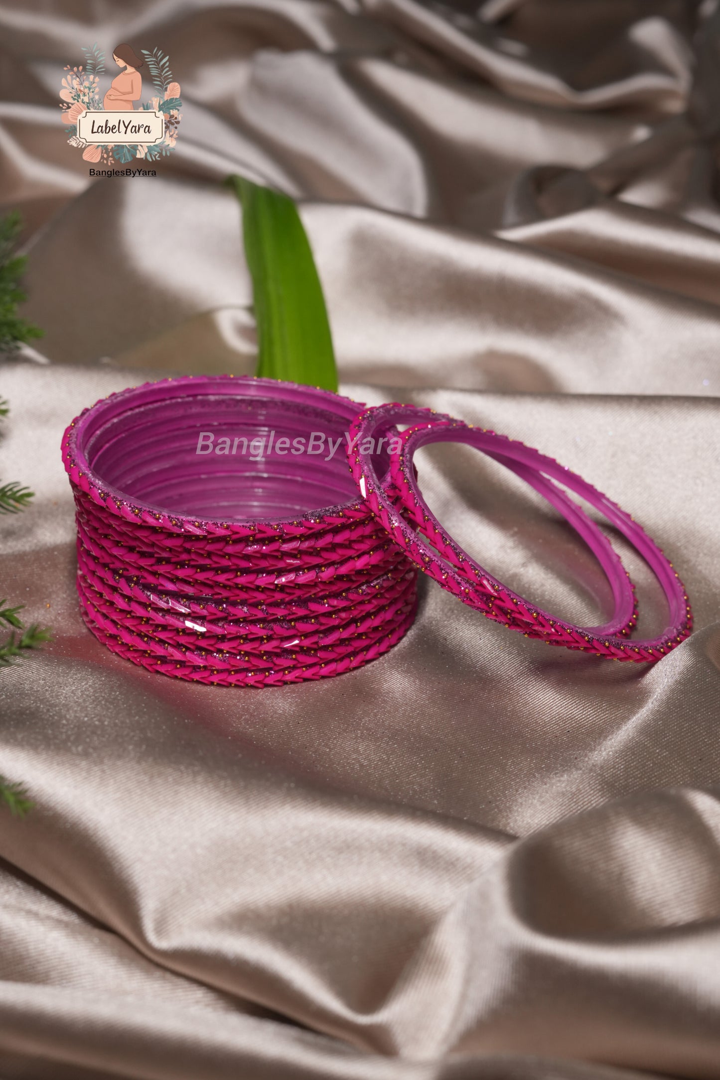 Lavazza Premium Glitter Crystal Glass Bangles