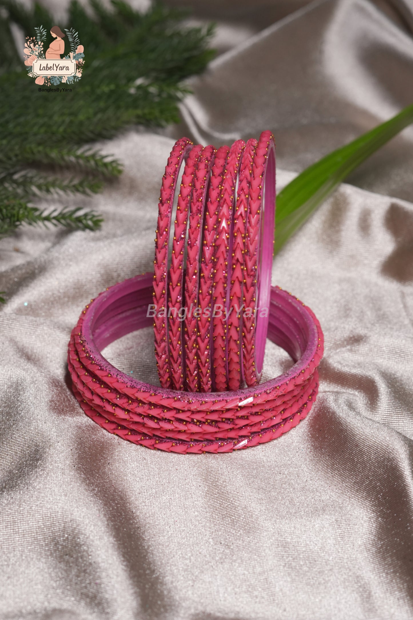 Lavazza Premium Glitter Crystal Glass Bangles