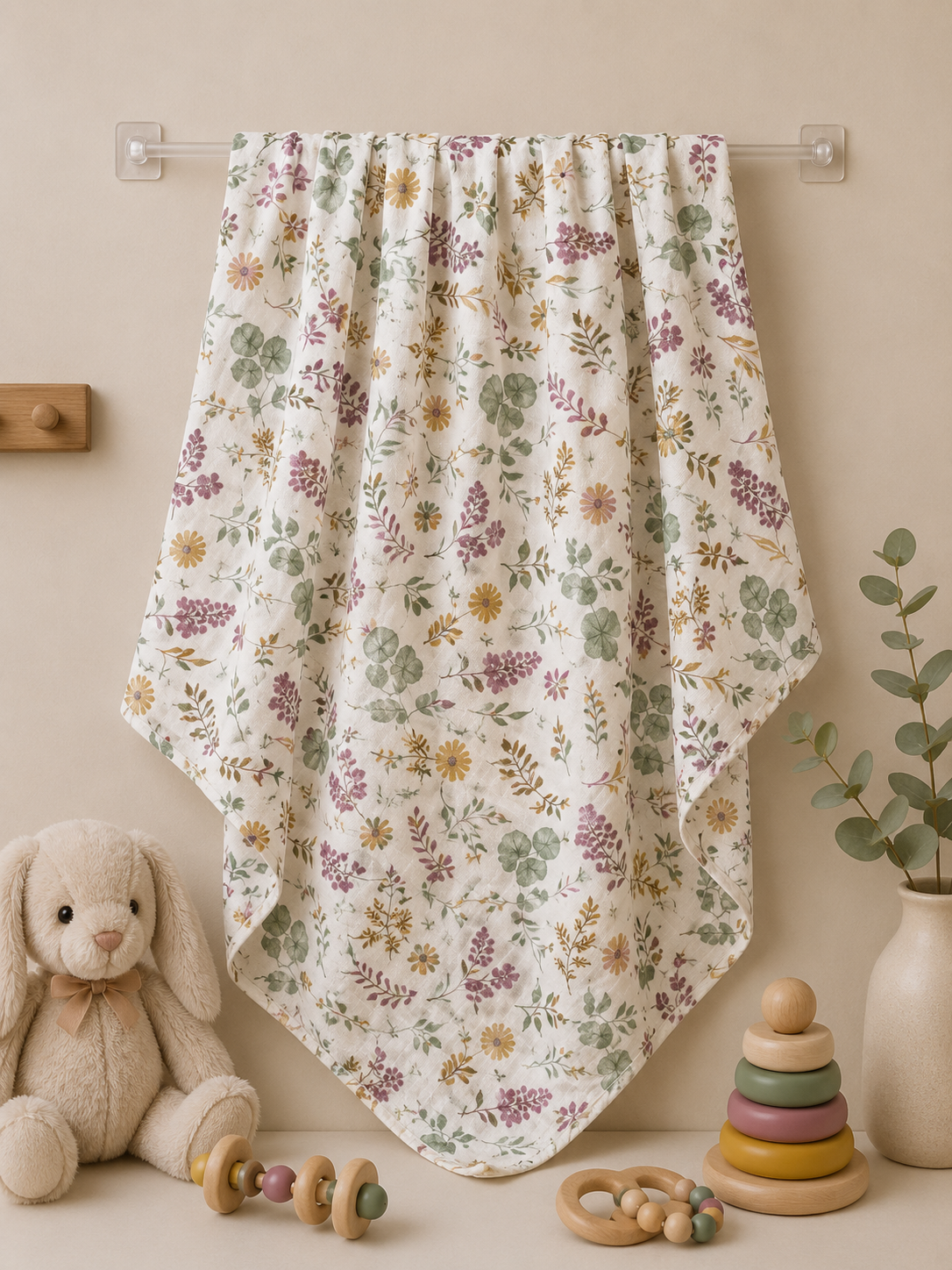 Flora Muslin Baby Towel
