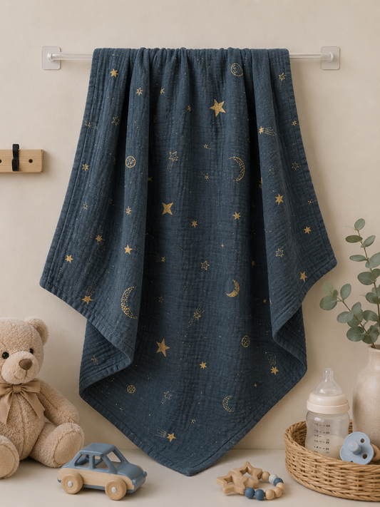 MidnightSky Muslin Baby Towel