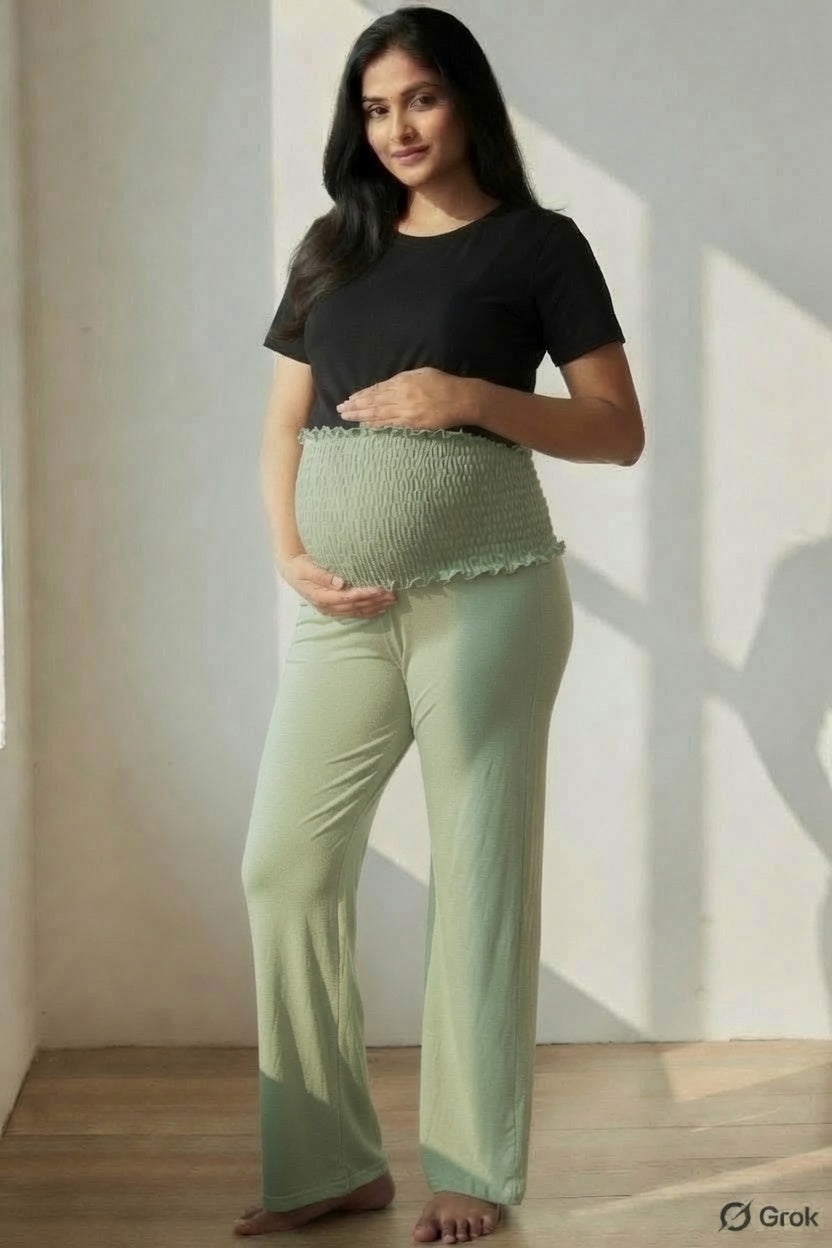 Maternity Belly Pant - Sage Green